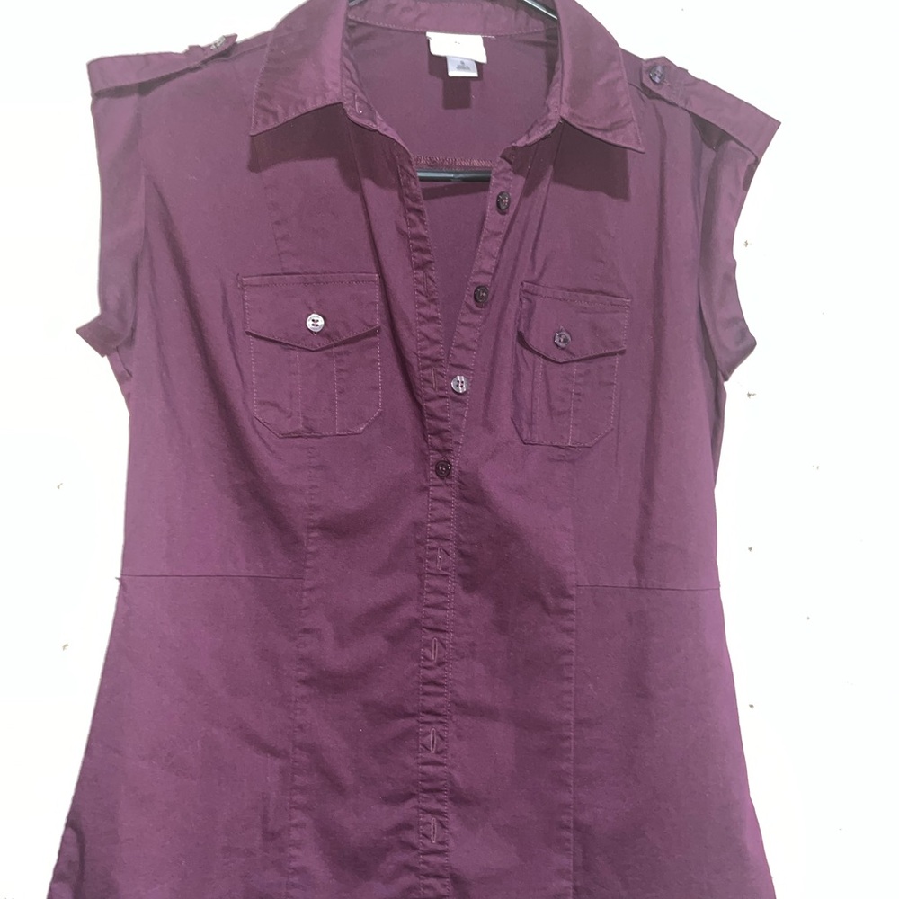 Worthington Deep Purple Button-Down Shirt